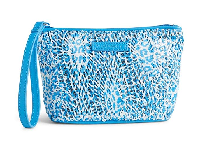 Gorgeous Vera Bradley Blue Mesh Sequin Wristlet/Wallet in Camocat Blue