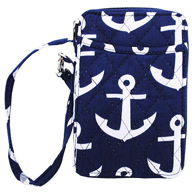 Anchor Themed Prints NGIL Quilted Wristlet Wallet