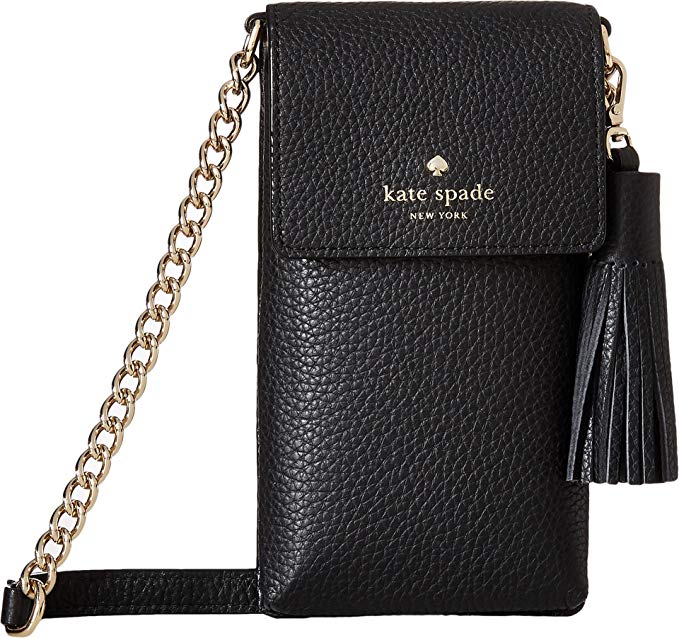 Kate Spade New York Women's North/South Crossbody Phone Case for iPhone 6, 6s, 7, 8 Black One Size