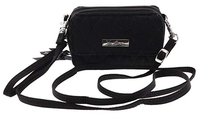 Vera Bradley All in One Crossbody Bag Wristlet Wallet in Classic Black