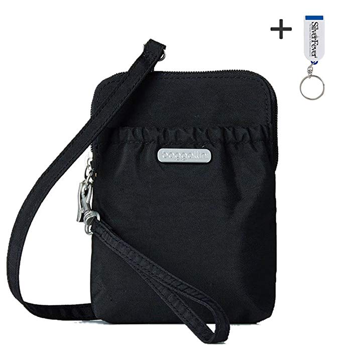 Baggallini Bryant RFID Wristlet Wallet Crosbody Bag w Key Chain