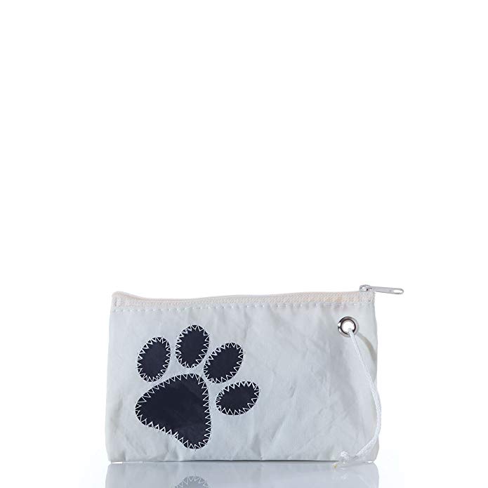 Sea Bags Recycled Sail Paw Print Wristlet Recycled Sail Cloth