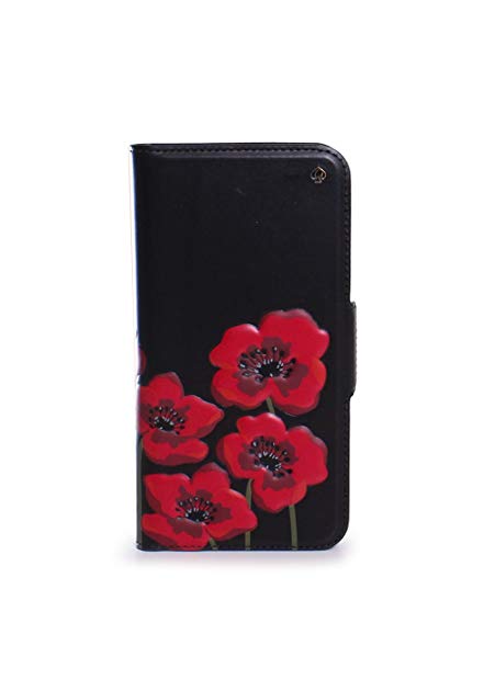 Kate Spade New York Women's Poppy Folio Phone Case for iPhone 7 Black Multi One Size
