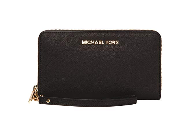 Michael Kors Jet Set Large Smartphone Wristlet Wallet in Black