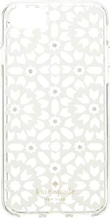 Kate Spade New York Women's Jeweled Floral Mosiac Clear Phone Case for iPhone 8 Clear Multi One Size