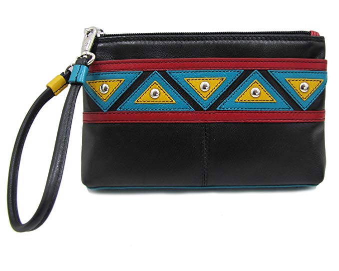 ili Leather 6860 Wristlet Handbag with RFID Lining