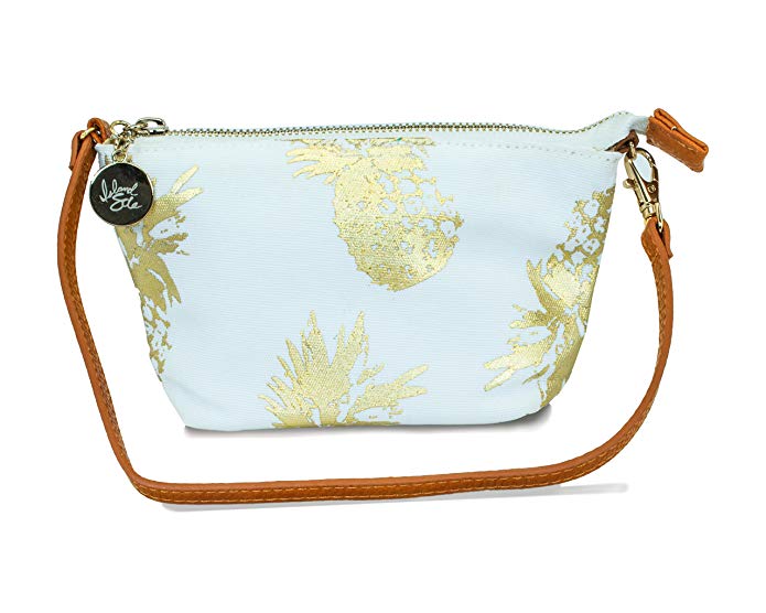 Island Sole Women's Gold Pineapple Wristlet