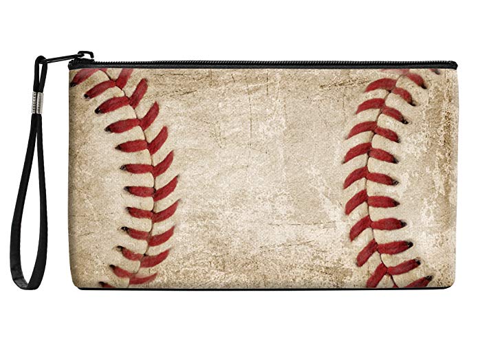 Snaptotes Baseball Stitch Design Wristlet Clutch Purse