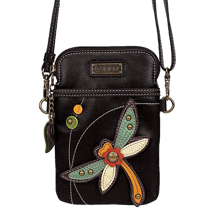 Chala Crossbody Cell Phone Purse - Women PU Leather Multicolor Handbag with Adjustable Strap