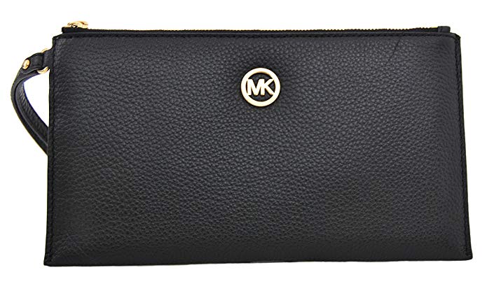 Michael Kors Fulton Large Leather Zip Clutch