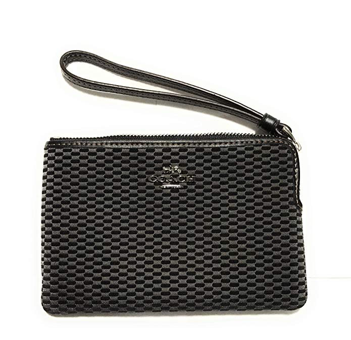 Coach Legacy Jacquard Corner Zip Small Wristlet