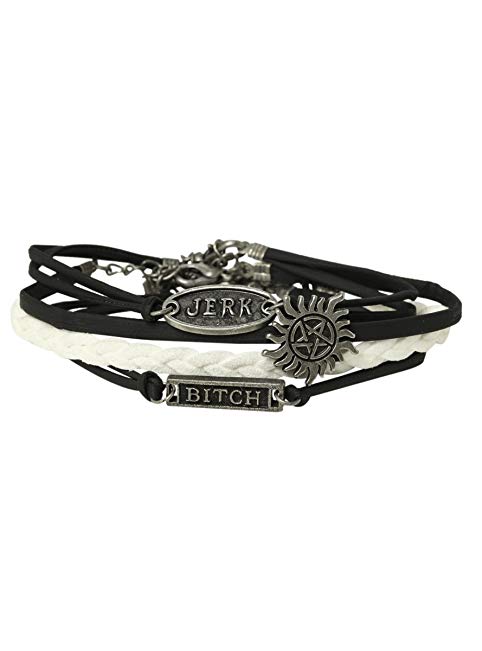 Supernatural Jerk Bitch Anti-Possession Cord Bracelet 4 Pack