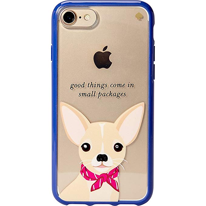 Kate Spade New York Women's Jeweled Chihuahua Phone Case for iPhone 7 Clear Multi Cellphone Case