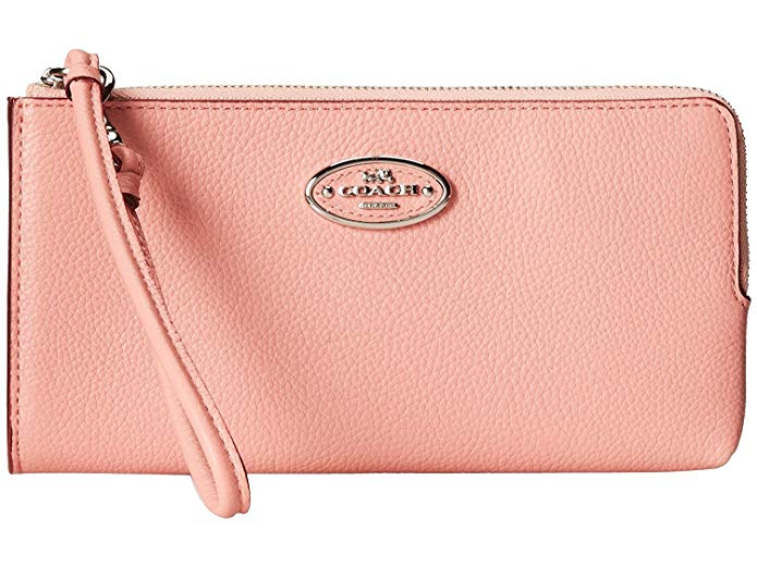 Coach 53413 Refined Leather Zippy Wallet Sv/pink